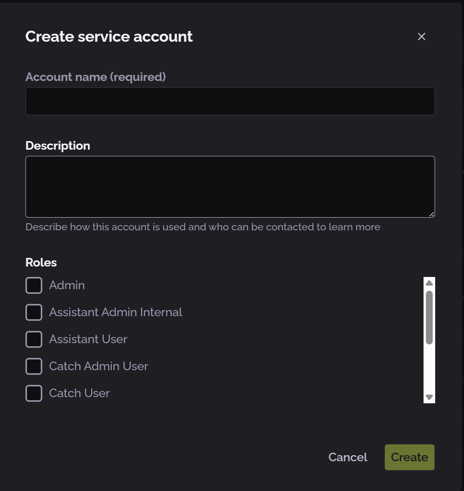 PhariaOS - create a new service account