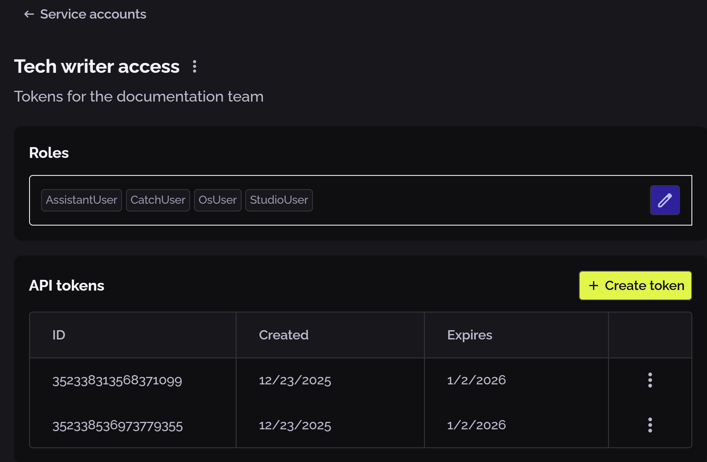 PhariaOS - service account details