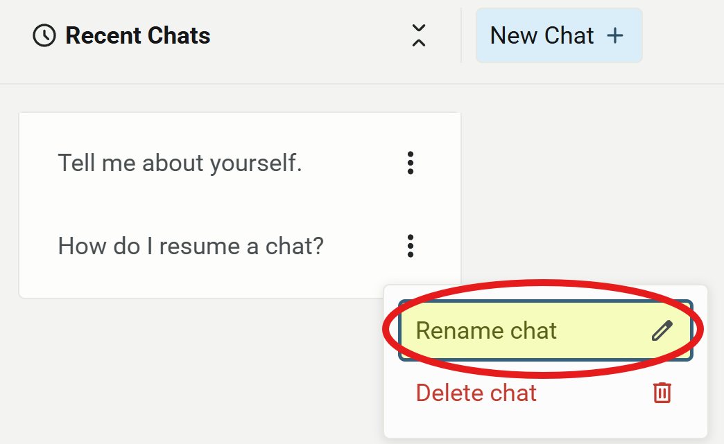 PhariaAssistant Chat - rename chat