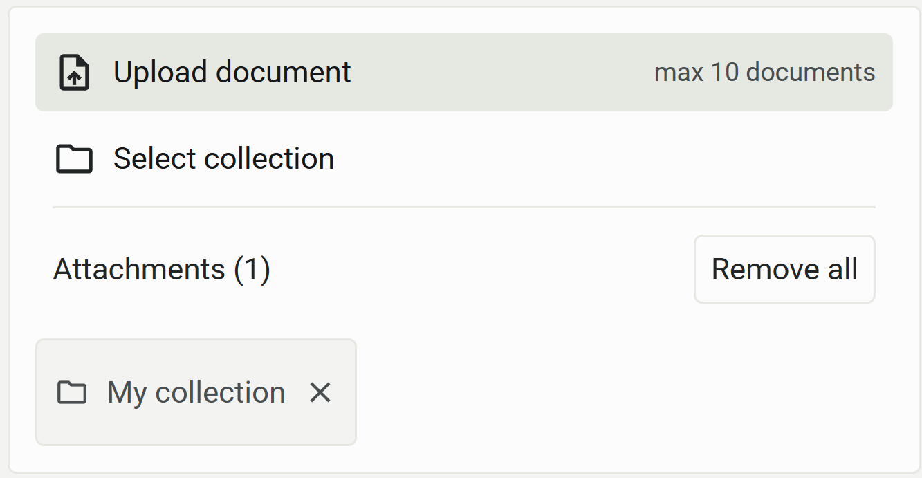 PhariaAssistant upload document in Chat