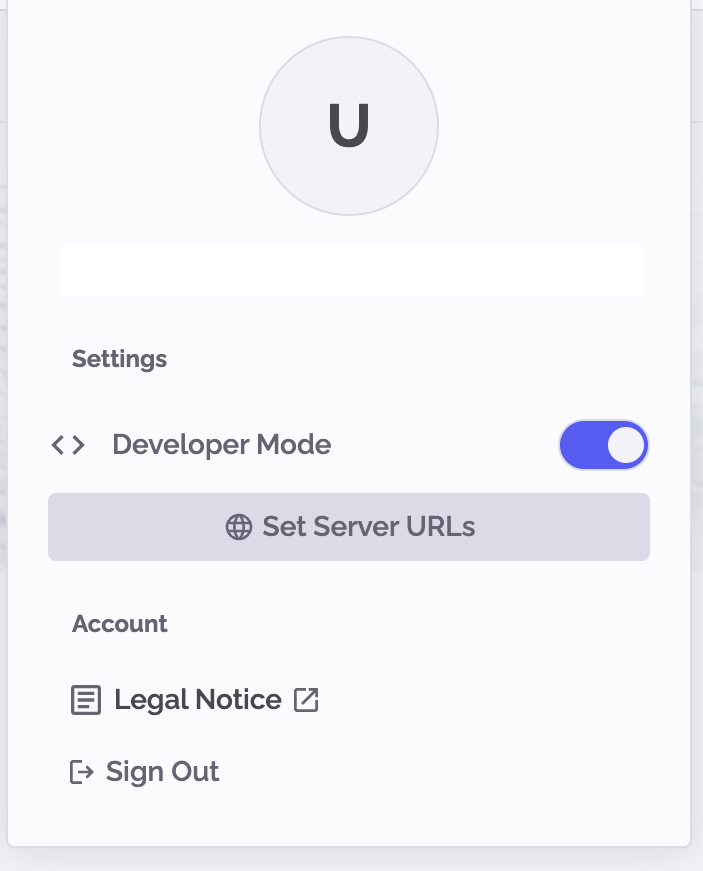 Developer mode toggle