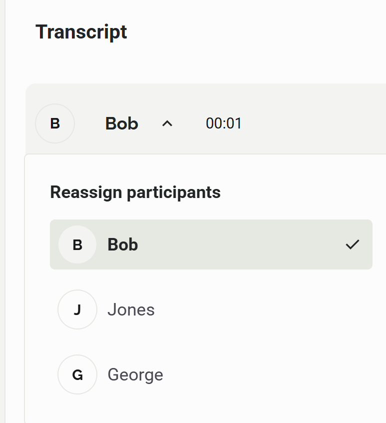 PhariaAssistant Transcription - display transcription