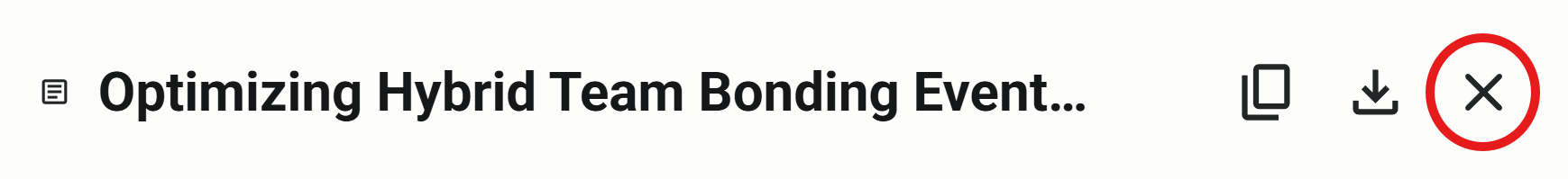 PhariaAssistant Chat - close the research report