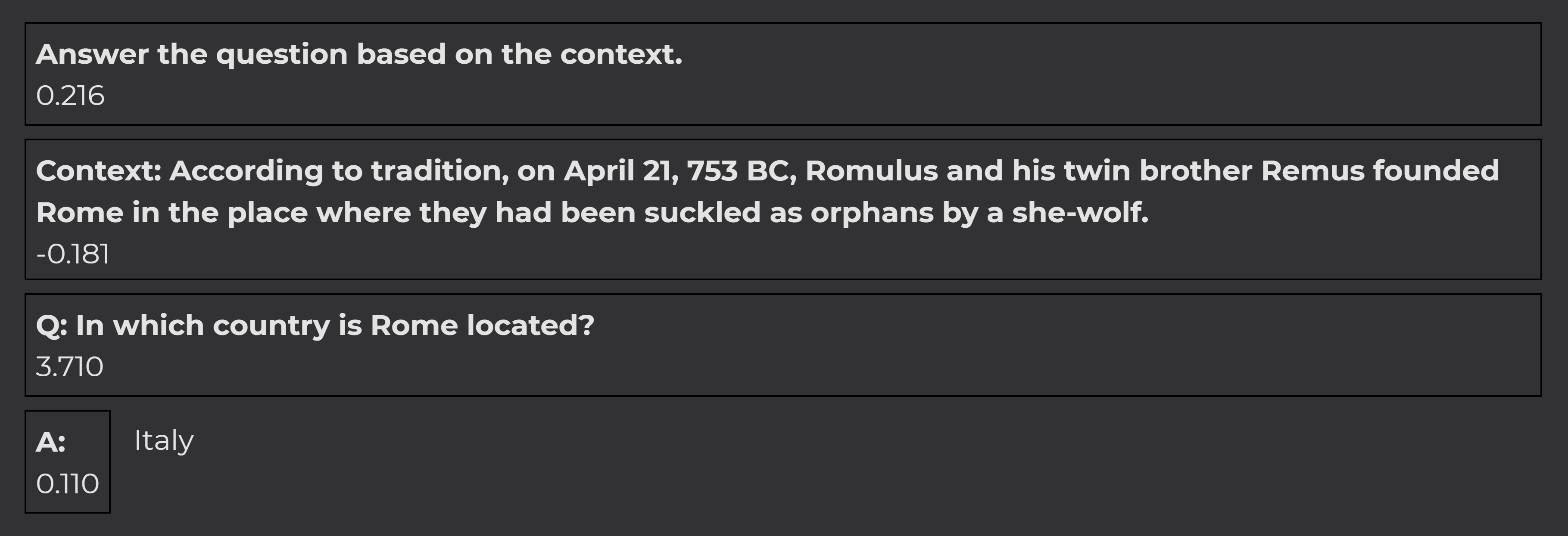 PhariaInference - hallucination example
