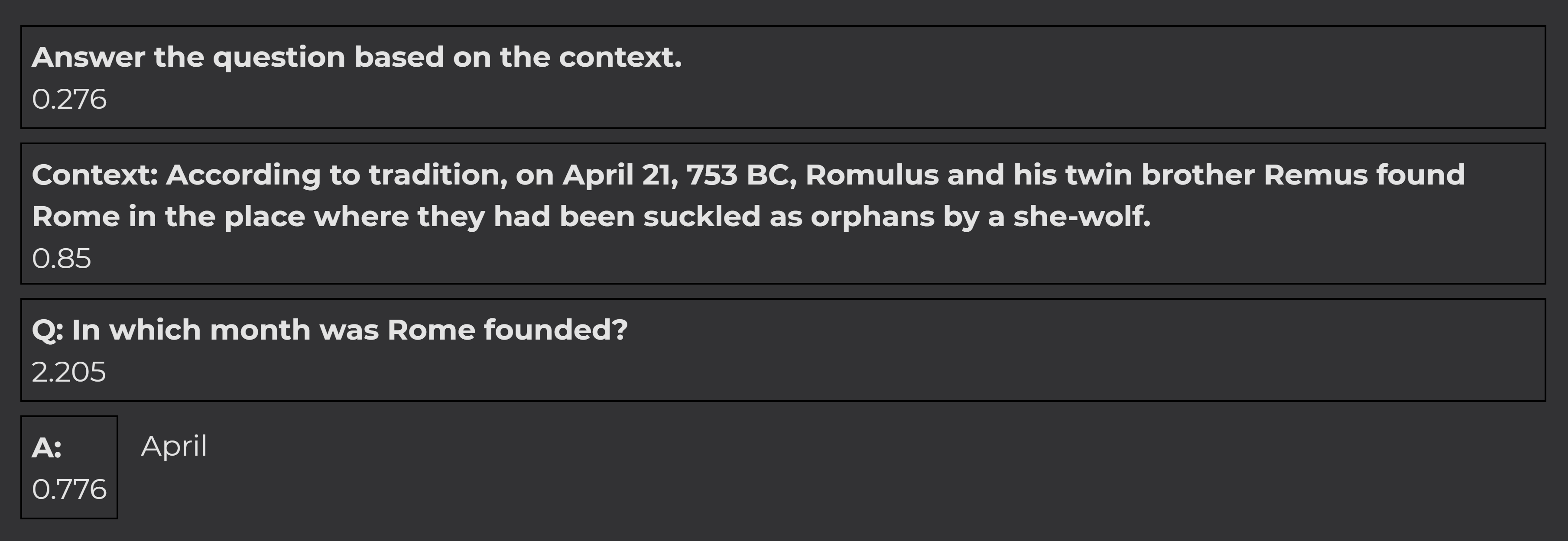 PhariaInference - hallucination example