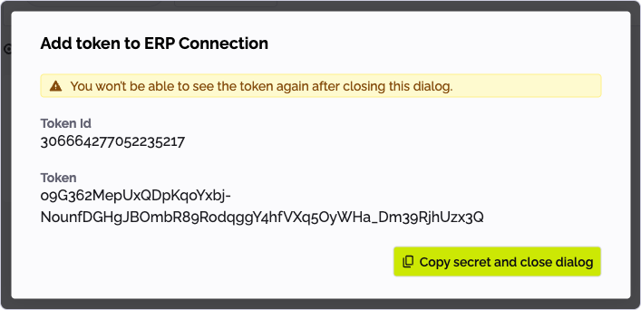 PhariaOS - display token secret