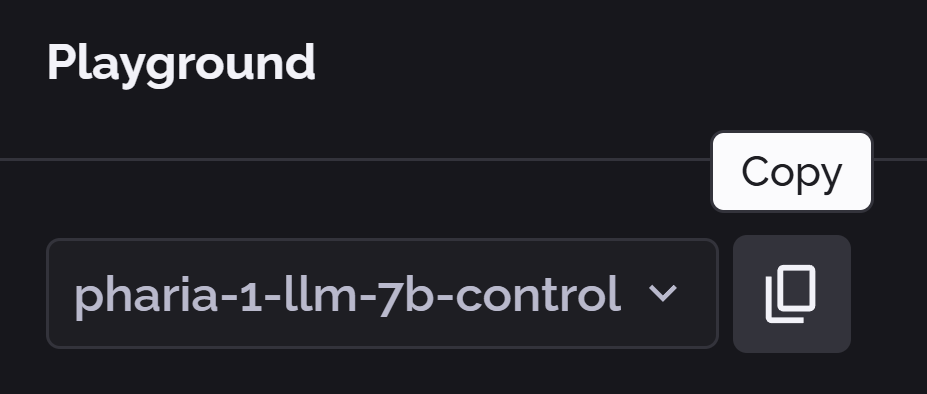 PhariaStudio - copy model name