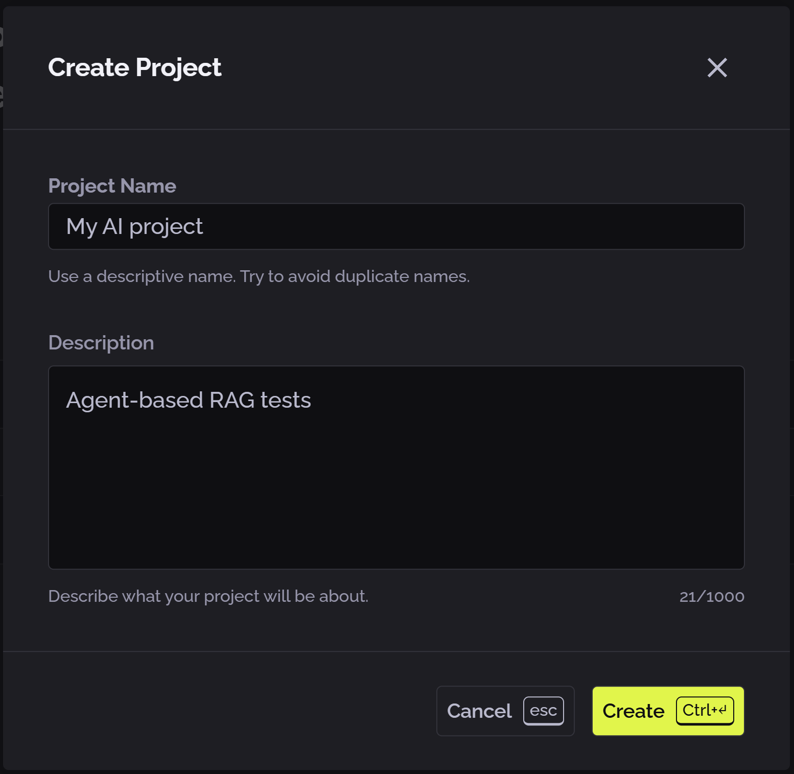 PhariaStudio - create project