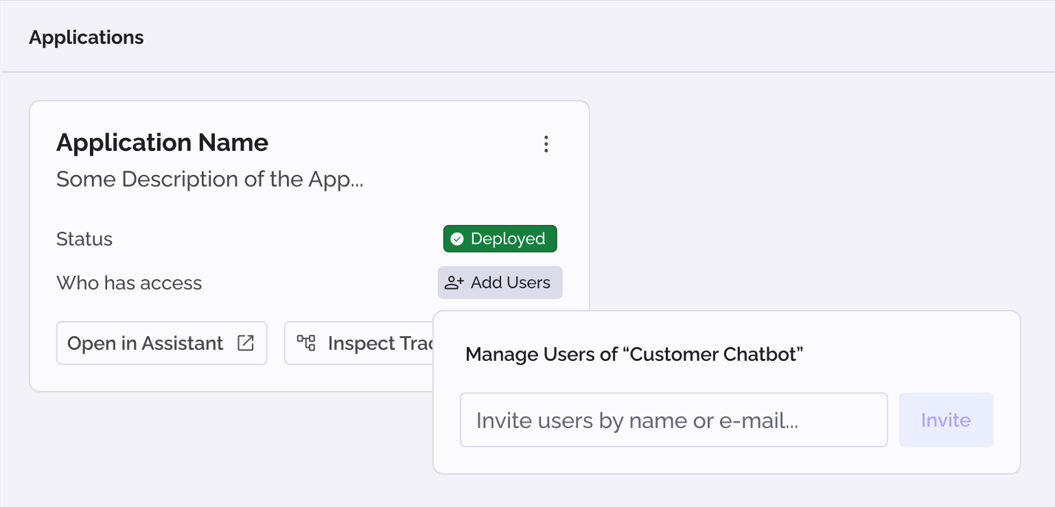 PhariaStudio - add users to application