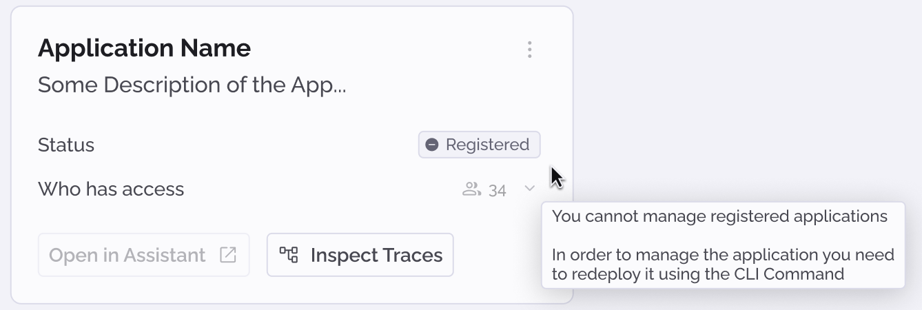 PhariaStudio - registered applications
