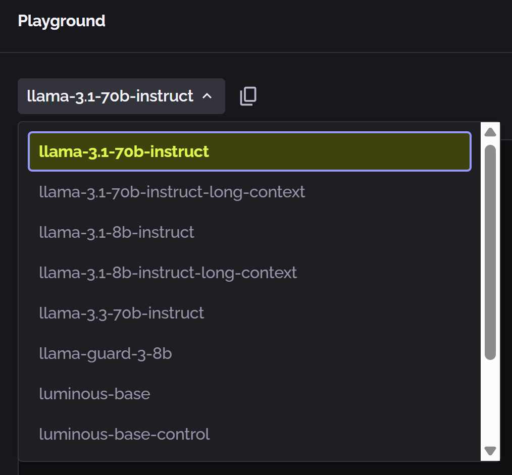 PhariaStudio - model selection