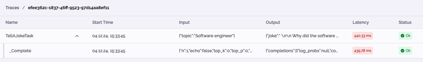 PhariaStudio - trace details