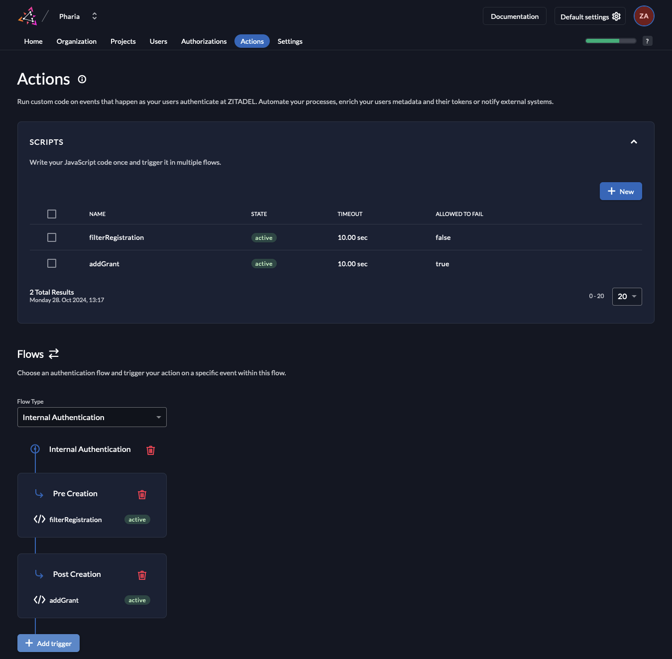 zitadel-sign-up-pipeline